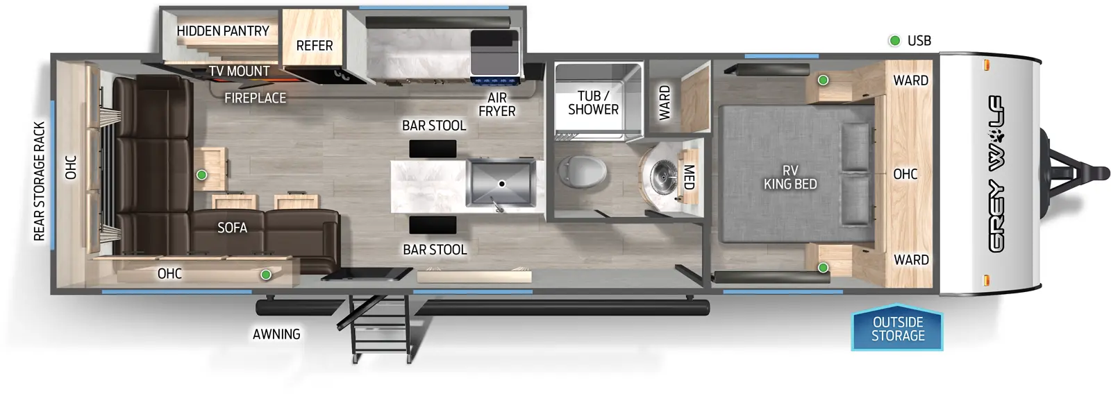 Grey Wolf 27LH Floorplan